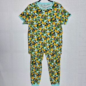 Vera Bradley Lemon Grove Print Pajama Set Pants Size Large Top Size XL Cotton
